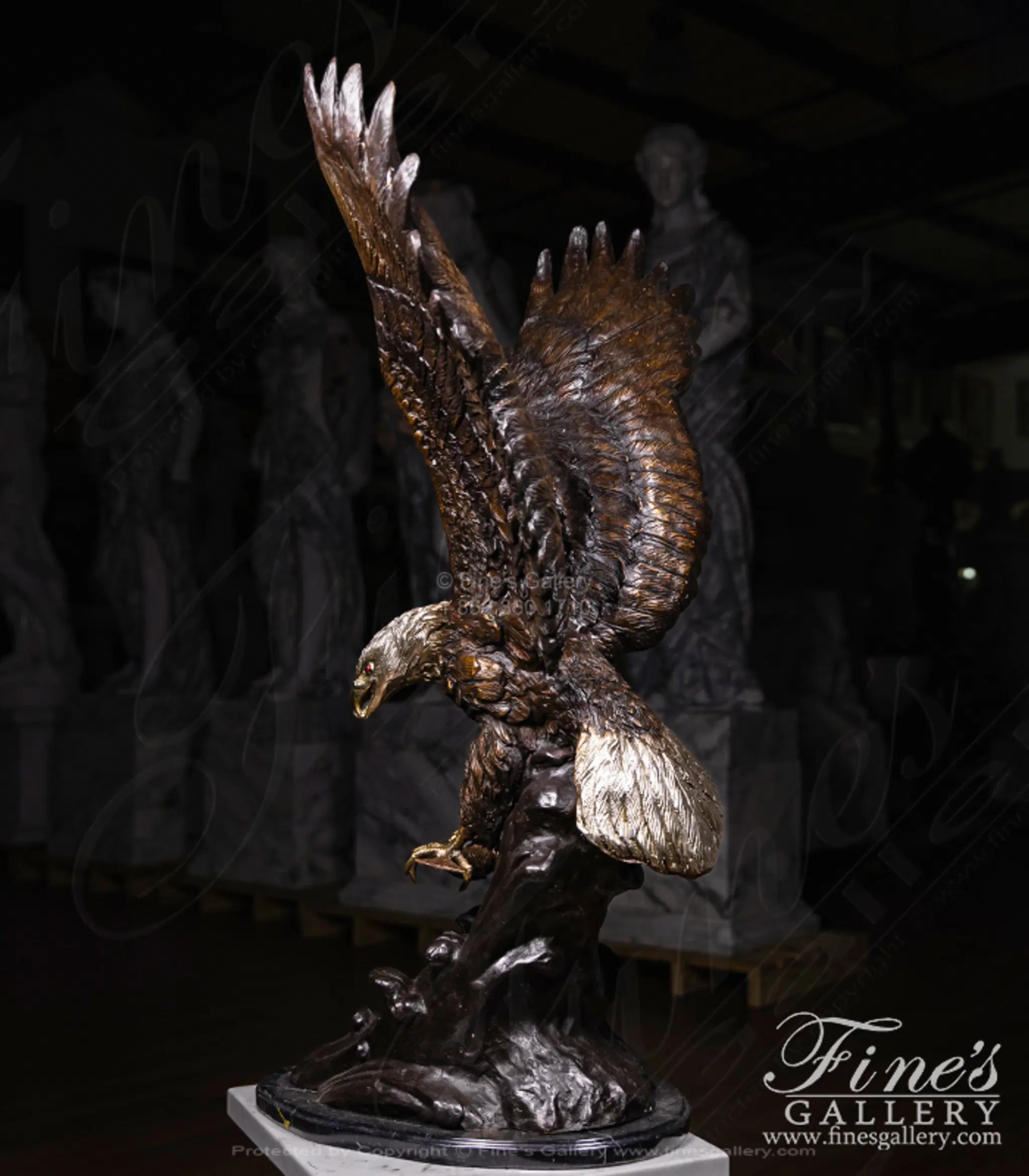 Bronze Eagle Statue — Model BS-1380 — detail view 3