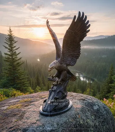 Bronze Eagle Statue