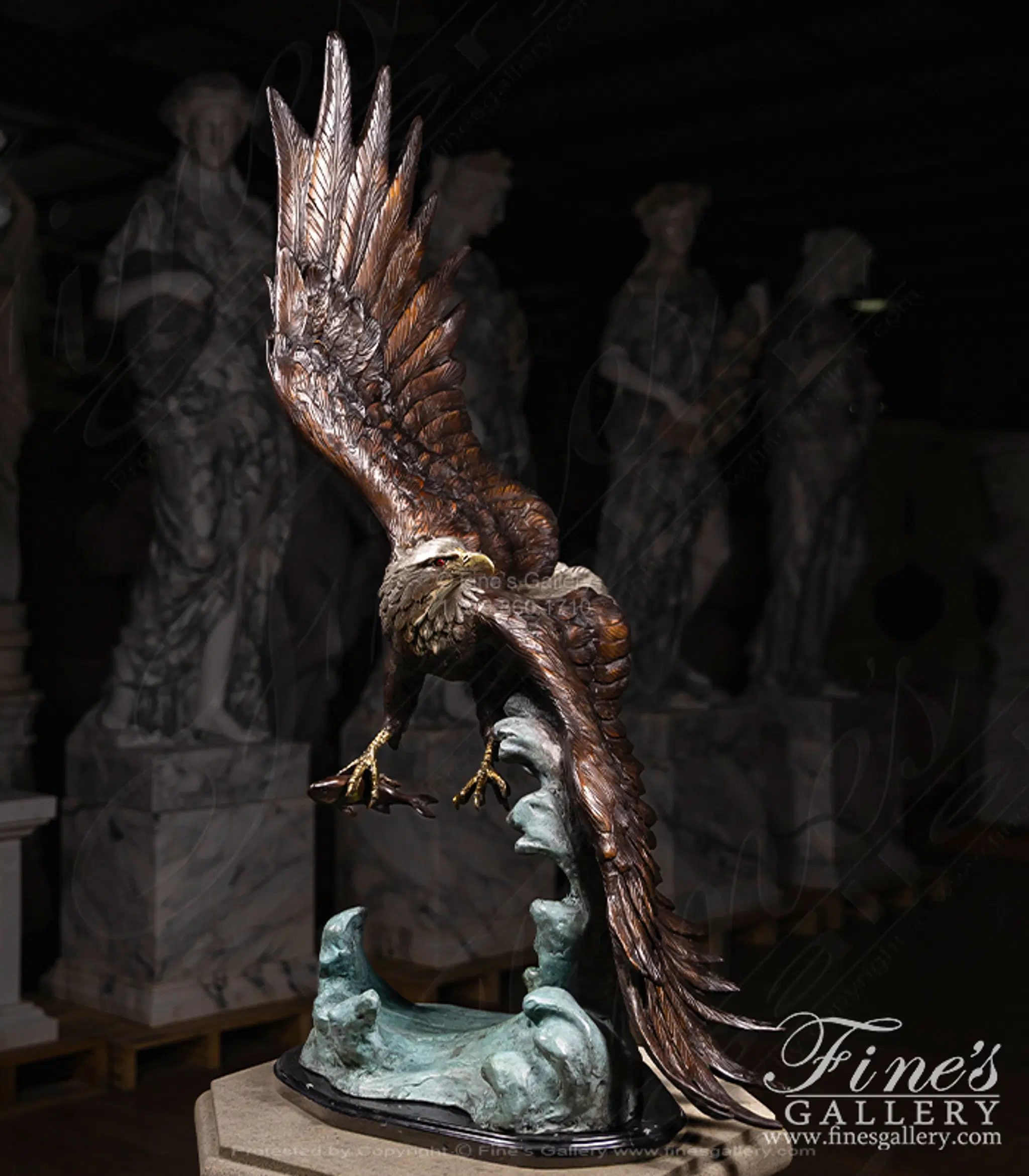 Graceful Bronze Eagle — Model BS-1381 — detail view 2