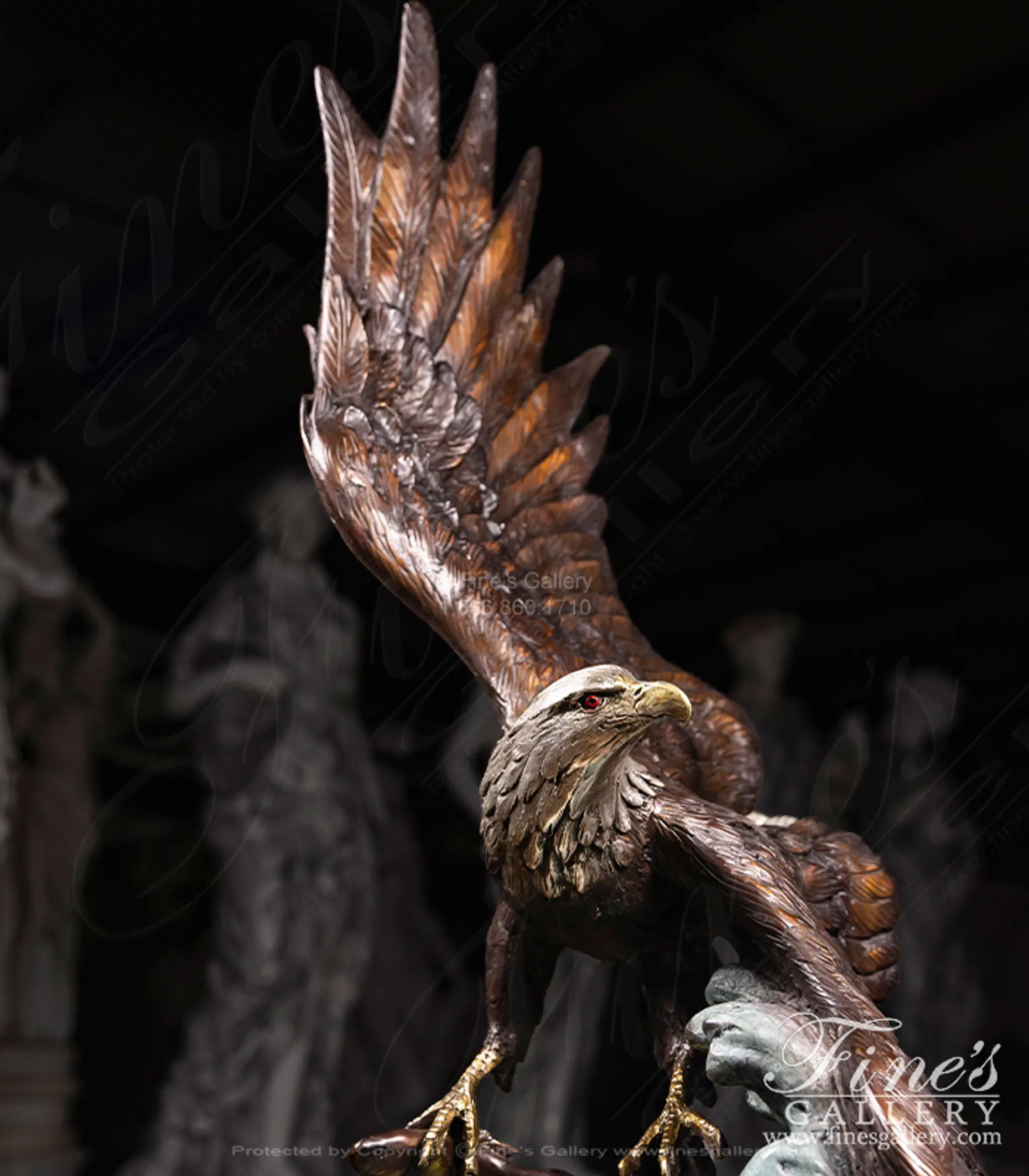 Graceful Bronze Eagle — Model BS-1381 — detail view 3