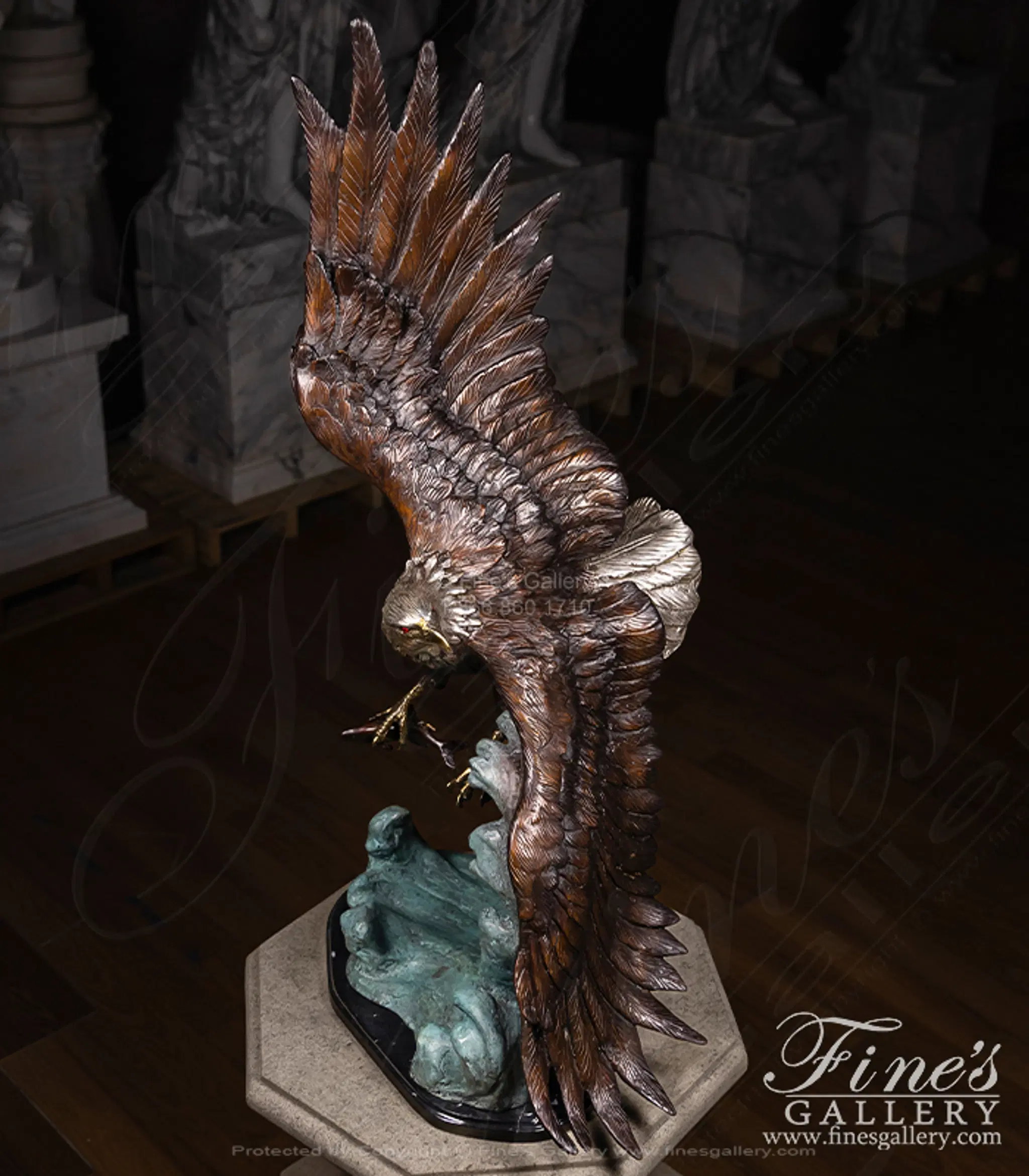 Graceful Bronze Eagle — Model BS-1381 — detail view 5