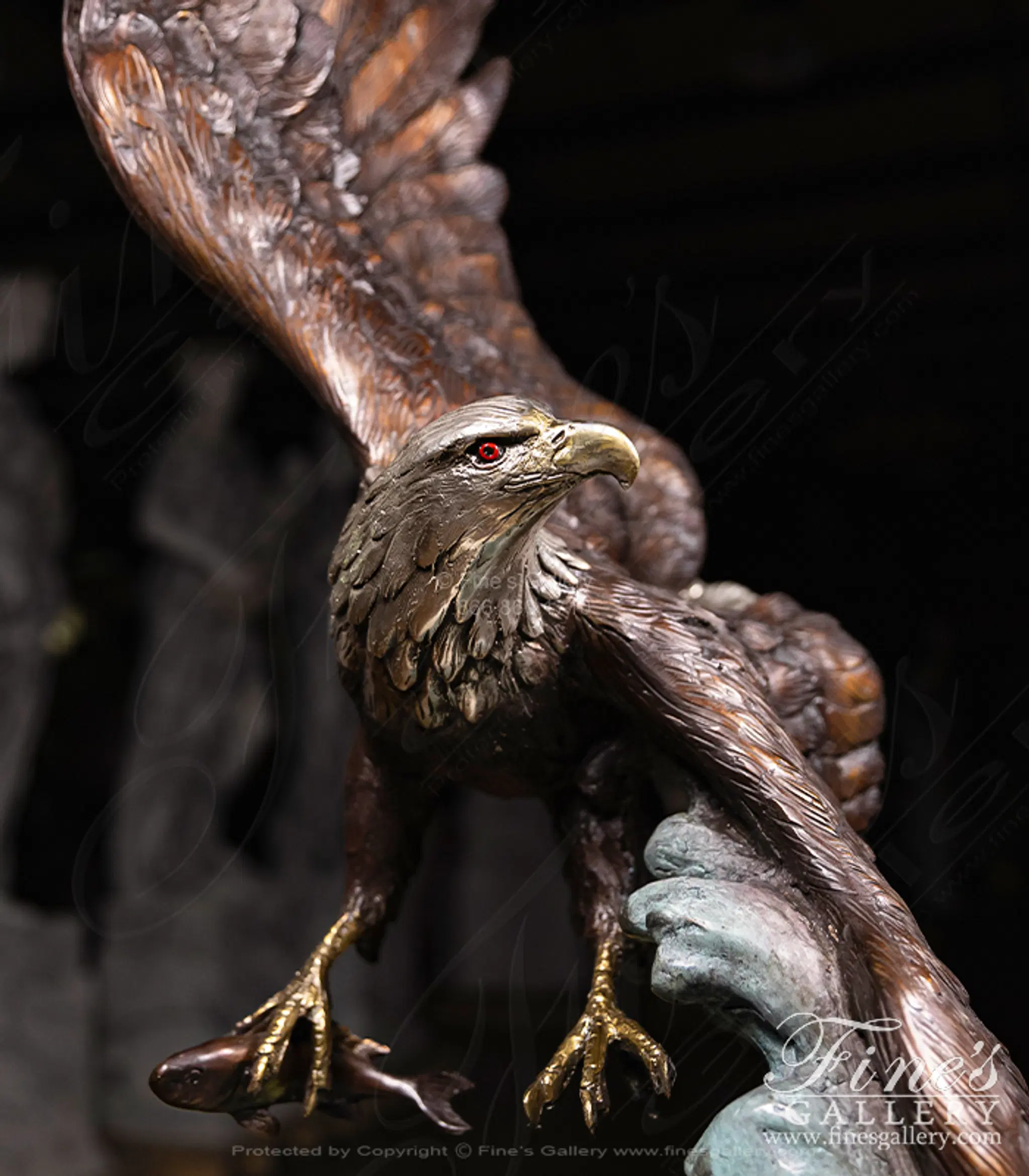 Graceful Bronze Eagle — Model BS-1381 — detail view 6