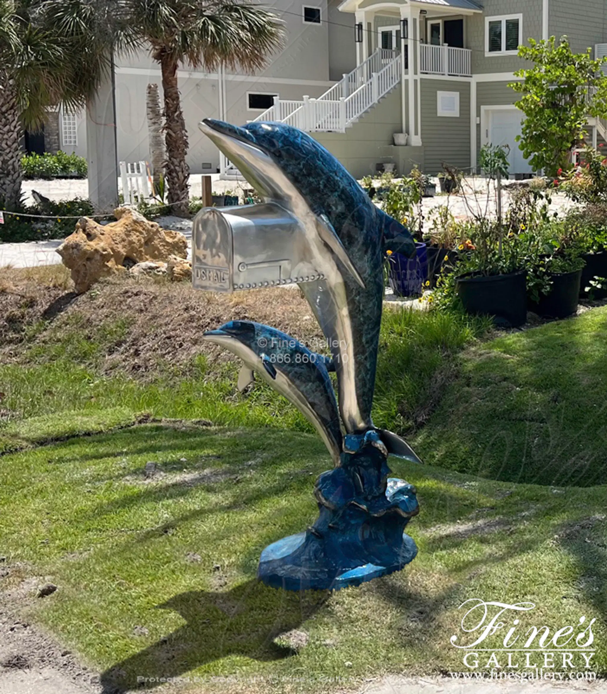 Bronze Dolphin Mailbox
