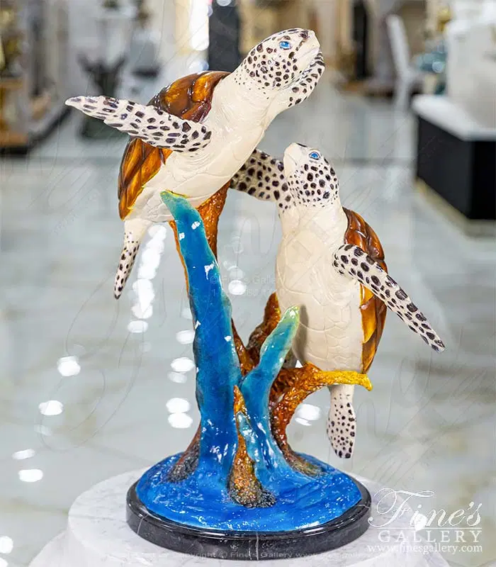 Vibrant Bronze Sea Turtles