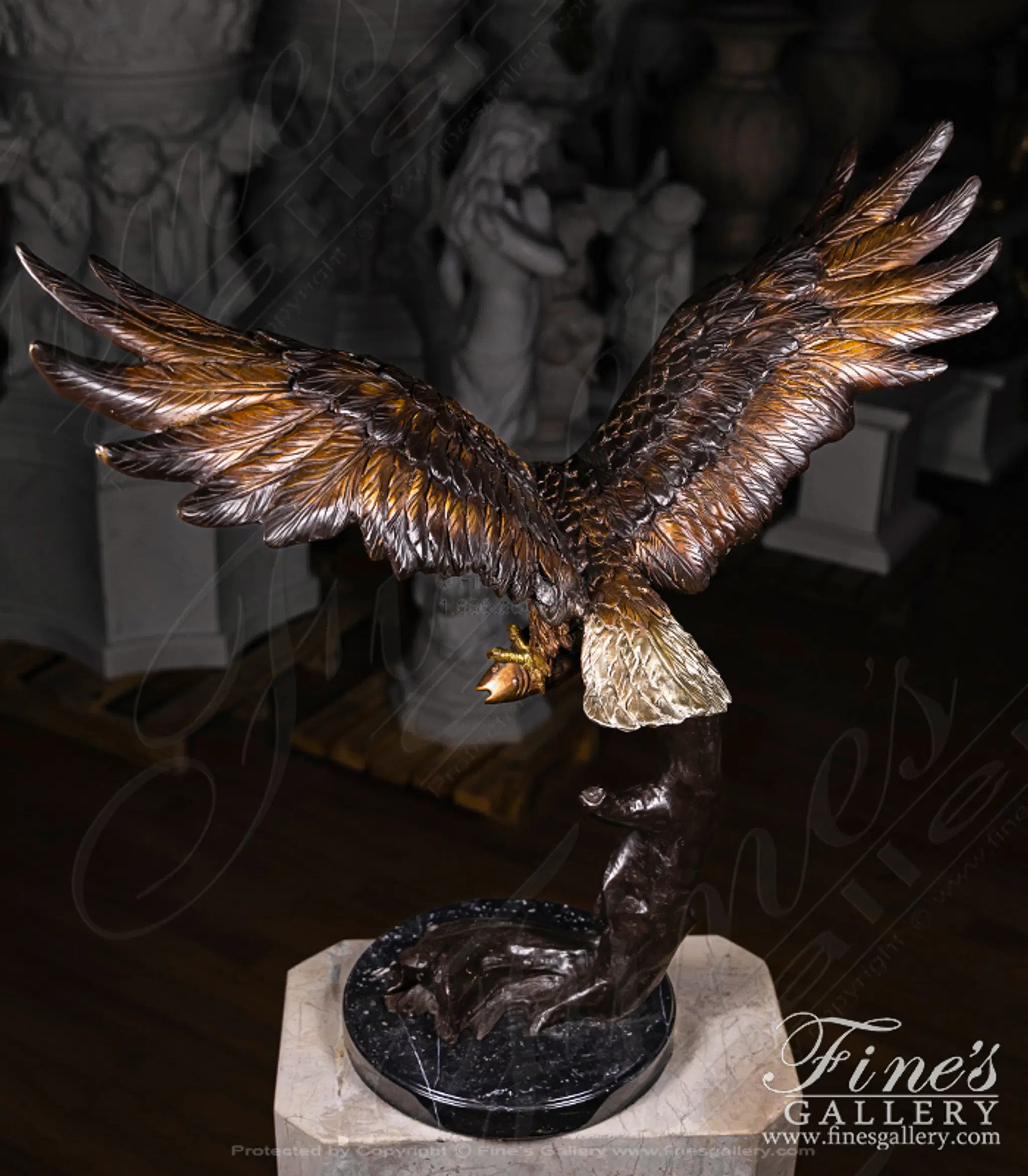 Bronze Eagle Statue — Model BS-1516 — detail view 6