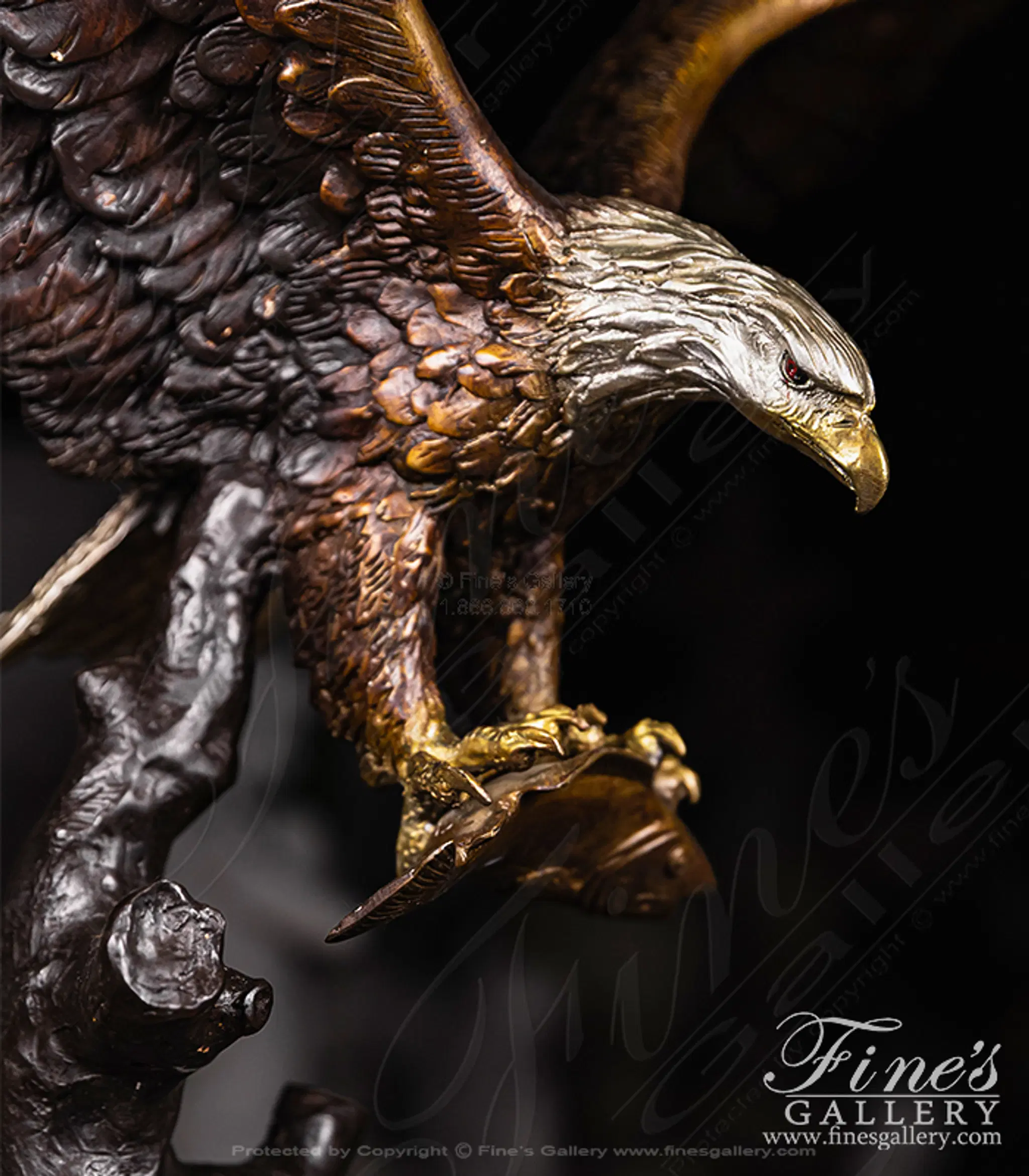 Bronze Eagle Statue — Model BS-1516 — detail view 1