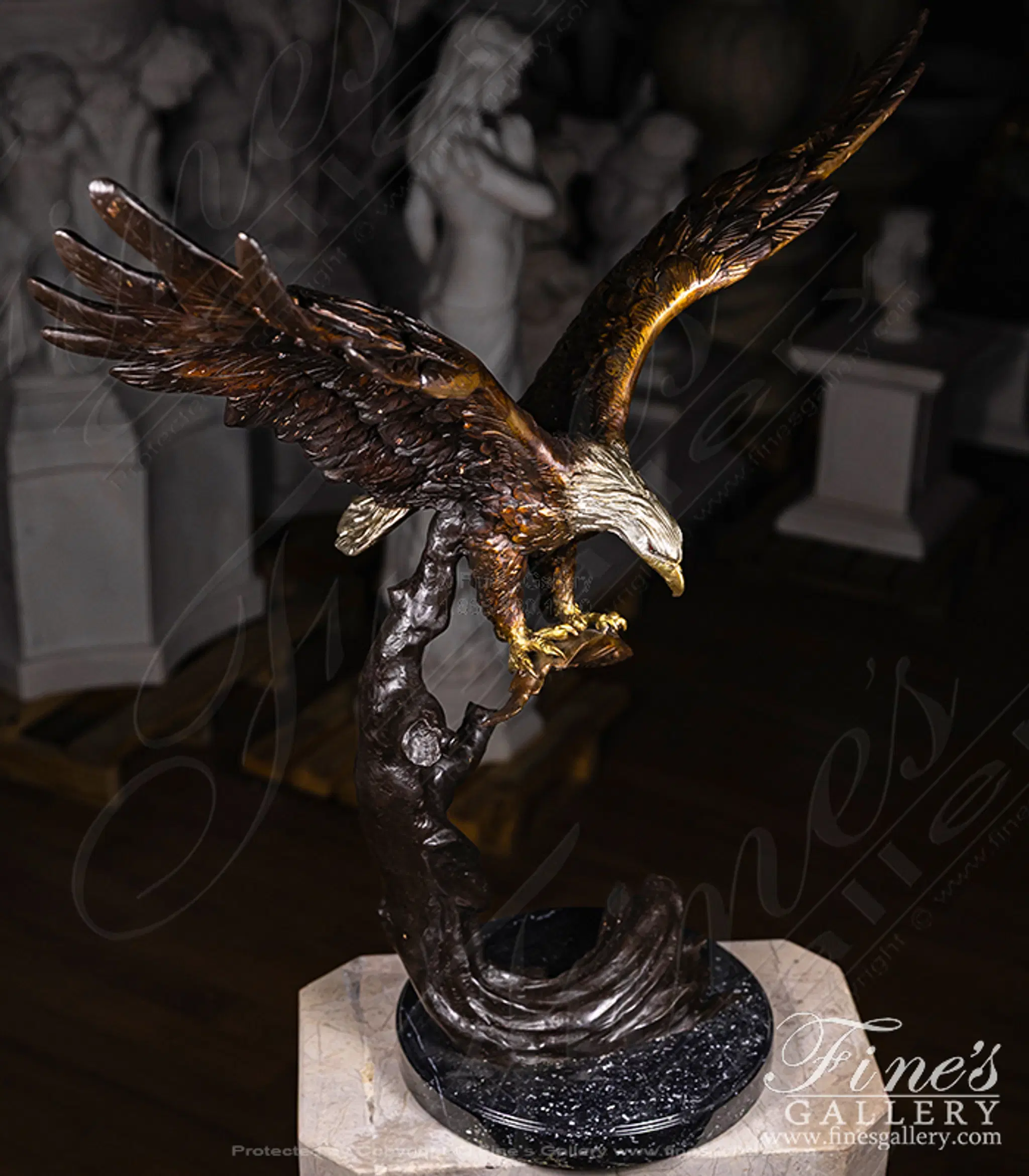 Bronze Eagle Statue — Model BS-1516 — detail view 2