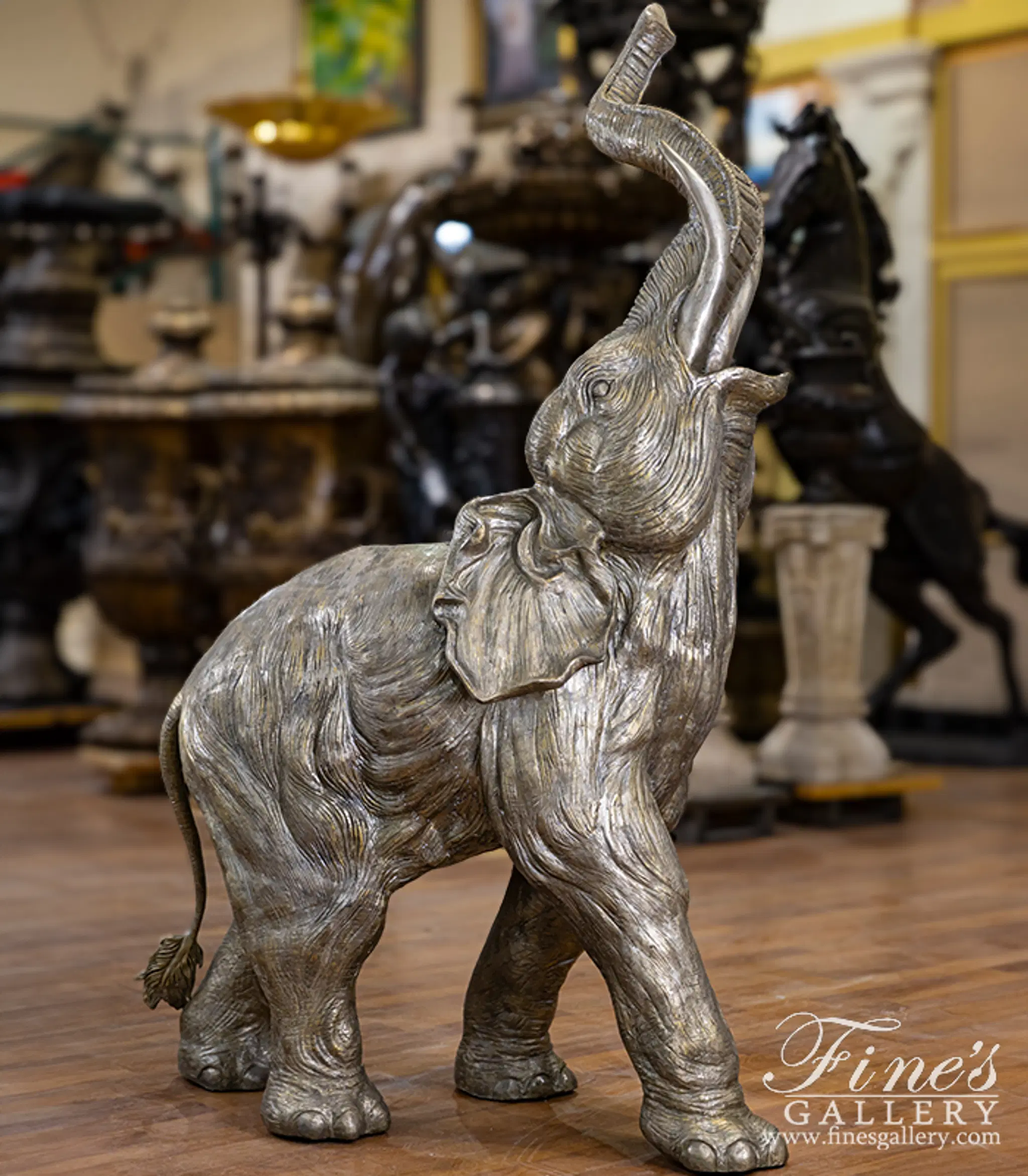 Enchanted Bronze Elephant Statue