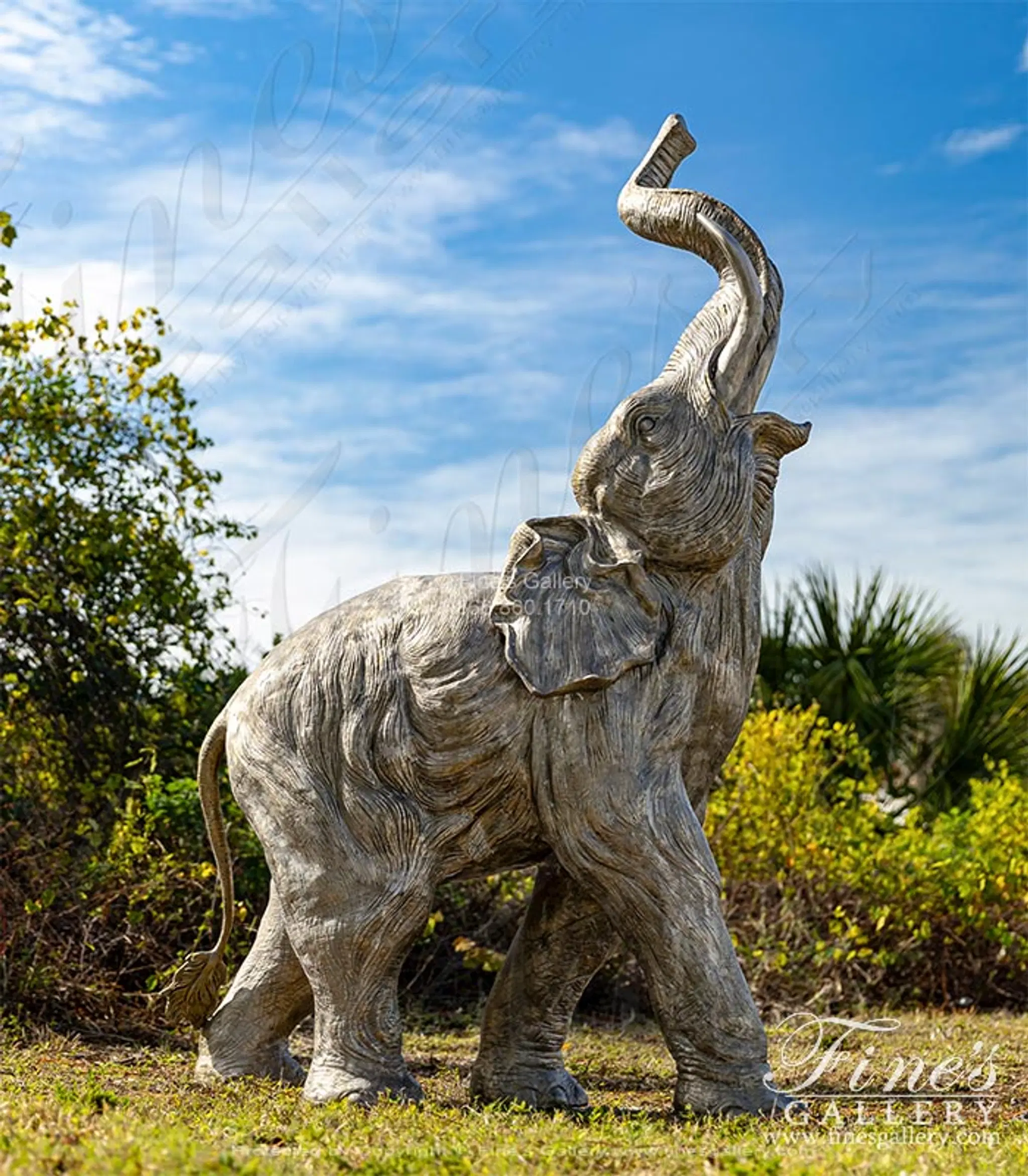 Enchanted Bronze Elephant Statue