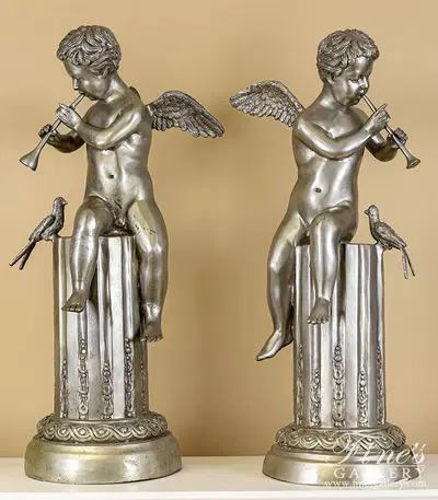 Bronze Cherub Pair