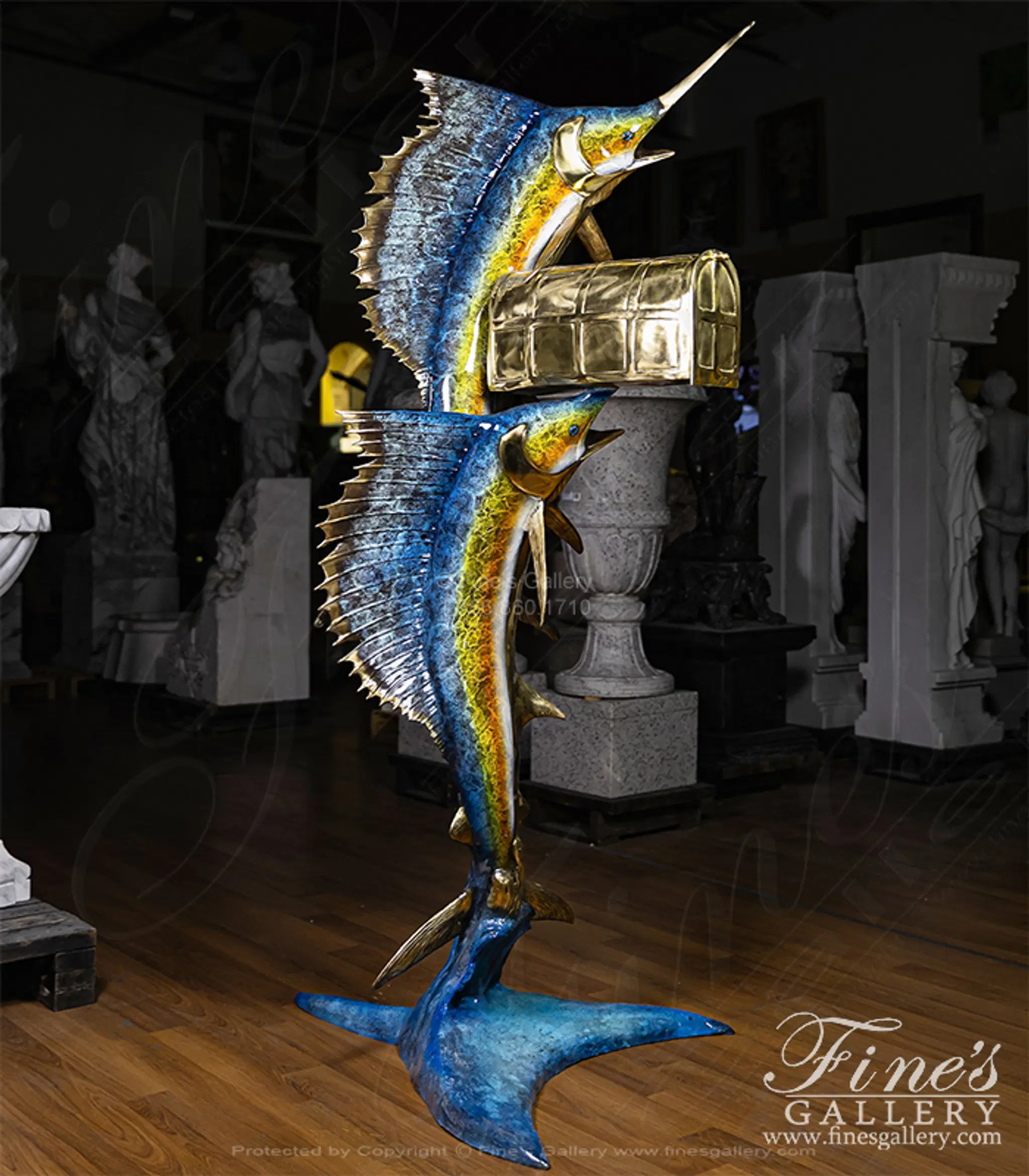 Bronze Sailfish Mailbox — Model BS-1618 — Hand-Crafted by Fine's Gallery