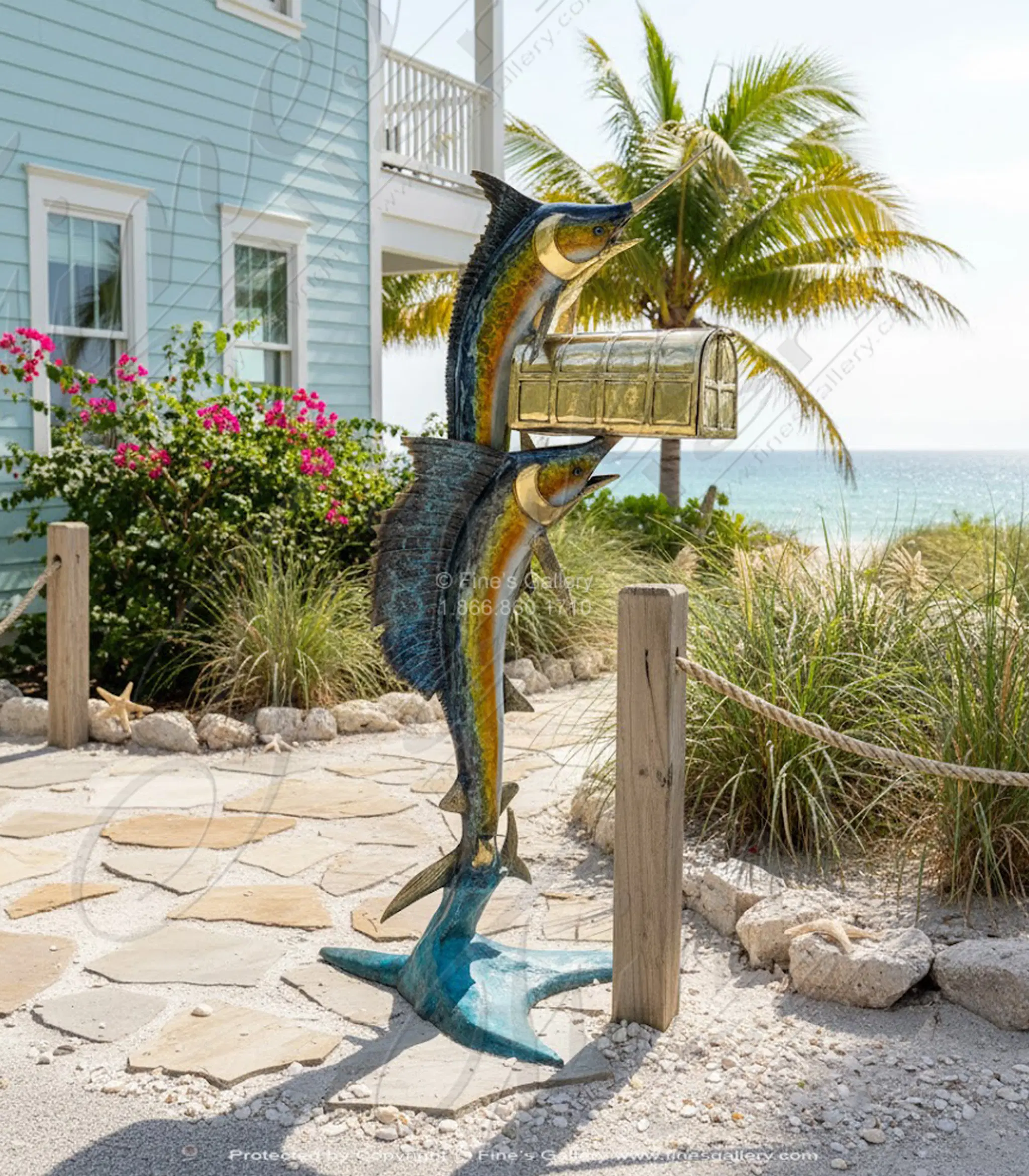Bronze Sailfish Mailbox