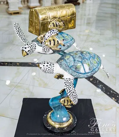 Sea Turtles Mailbox in Brilliant Blue