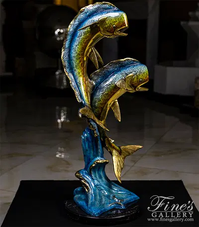 Mahi Mahi Bronze Statue