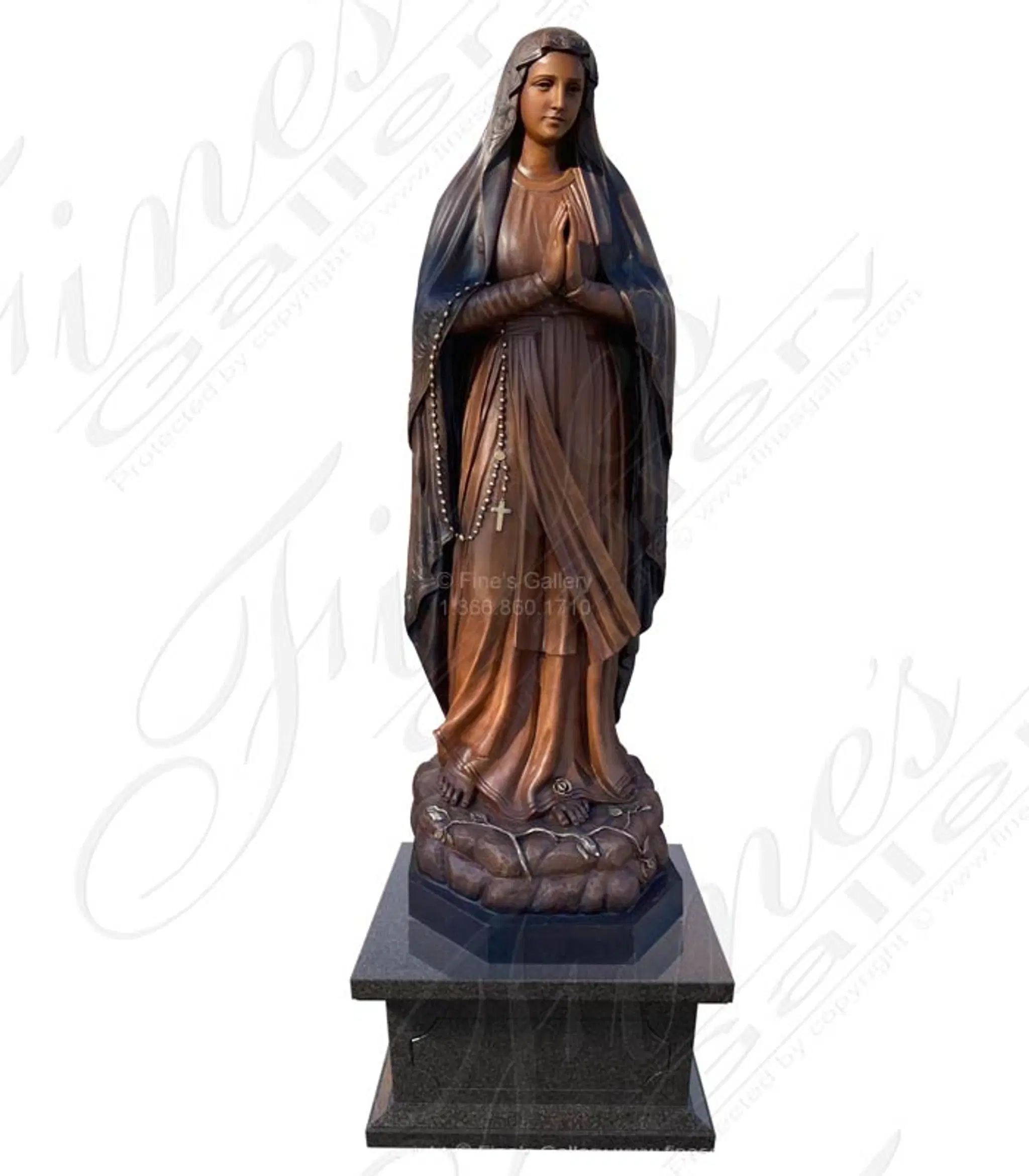 72 Inch Lady of Lourdes Bronze Statue