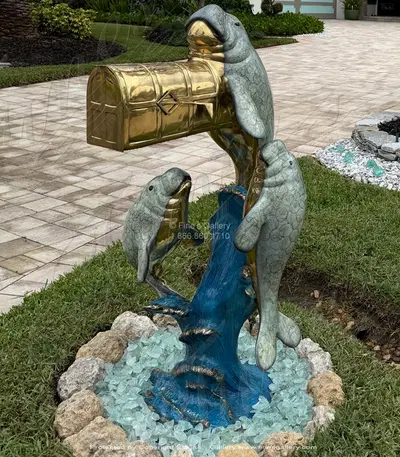 Bronze Manatee Mailbox