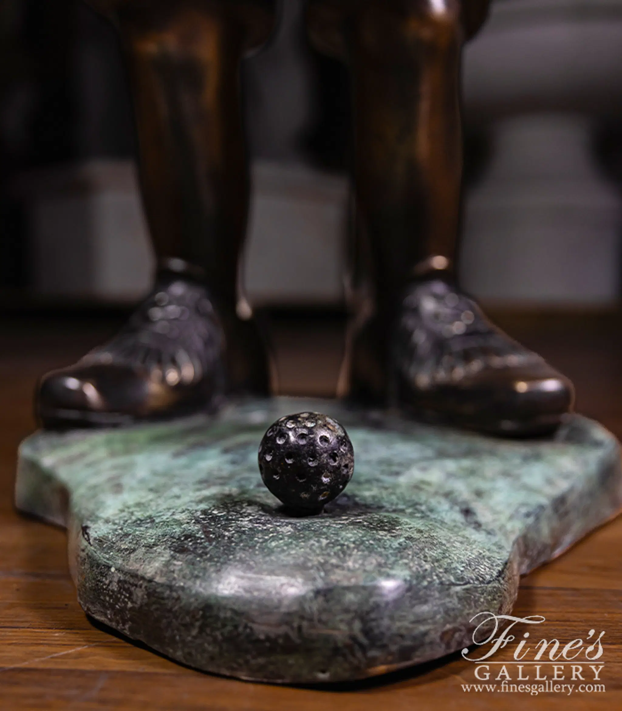 "In Dads Shoes" Bronze Golf Themed Statue — Model BS-1743 — detail view 6