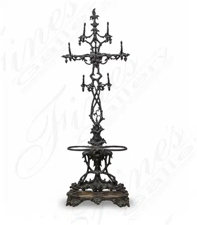 Vintage Coat Hanger and Umbrella Holder in Bronze