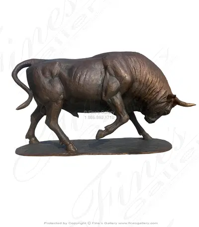 82" Life Size Bull Statue in Bronze