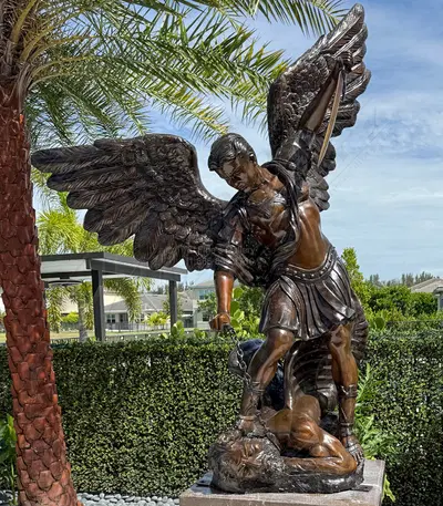 Life Size St Michael Statue in Bronze