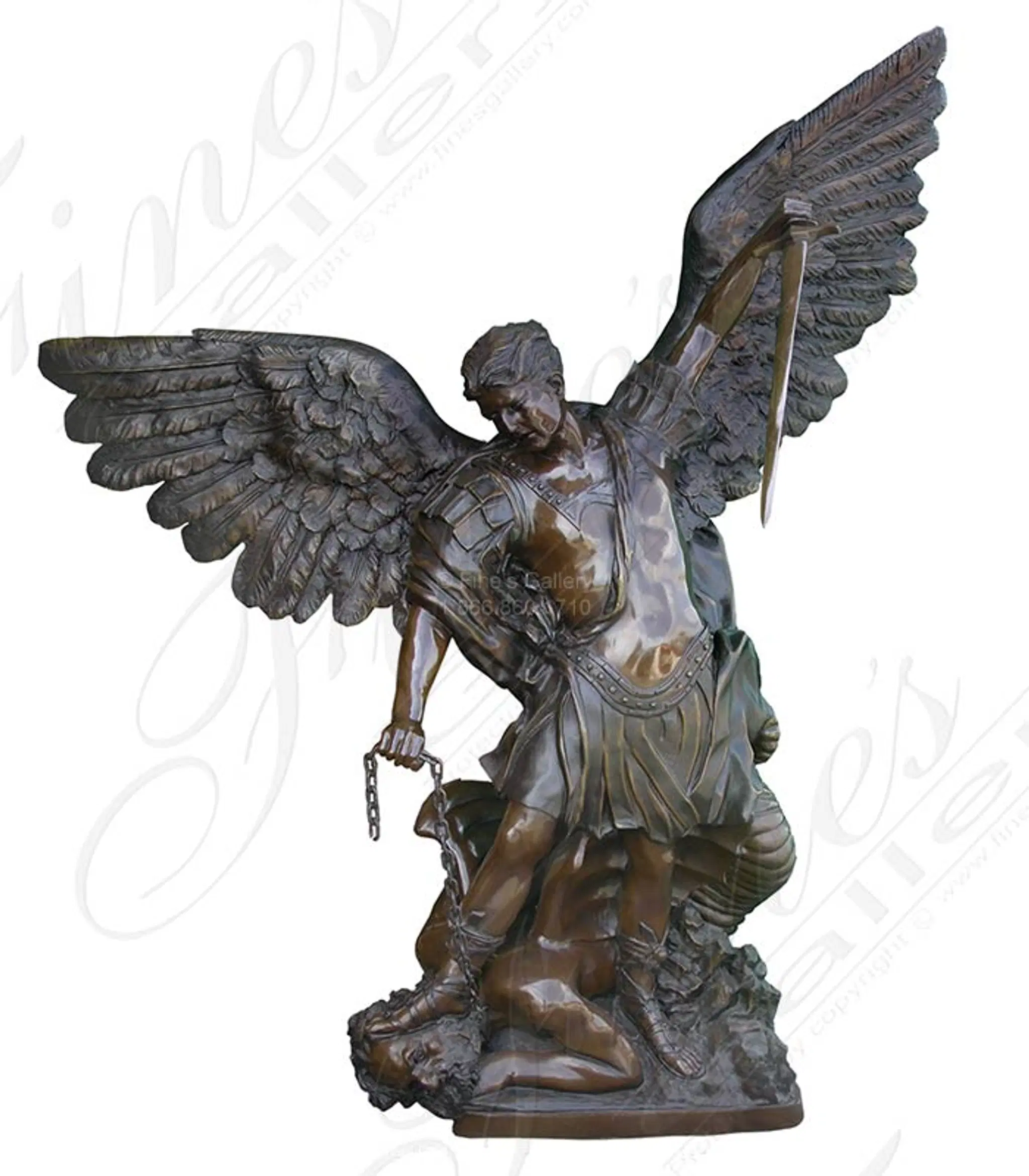 Life Size St Michael Statue in Bronze