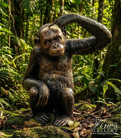 Bronze Monkey Statue