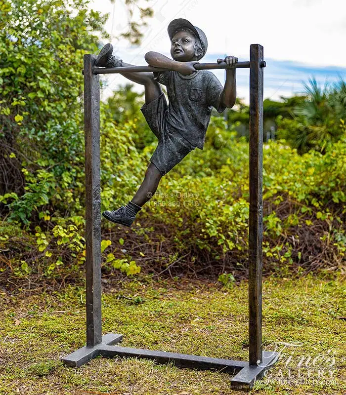 Spunky Little Boy Bronze Statue