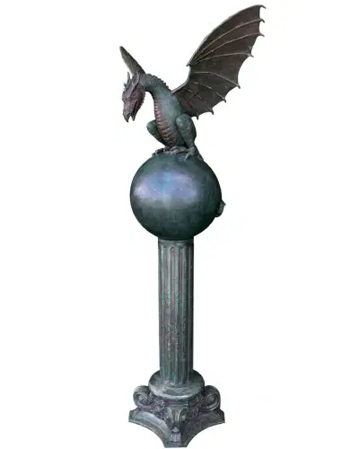 Gothic Dragon Bronze Statue