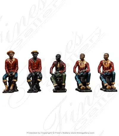 Rare Collectible Jazz Man Statue Set in Bronze