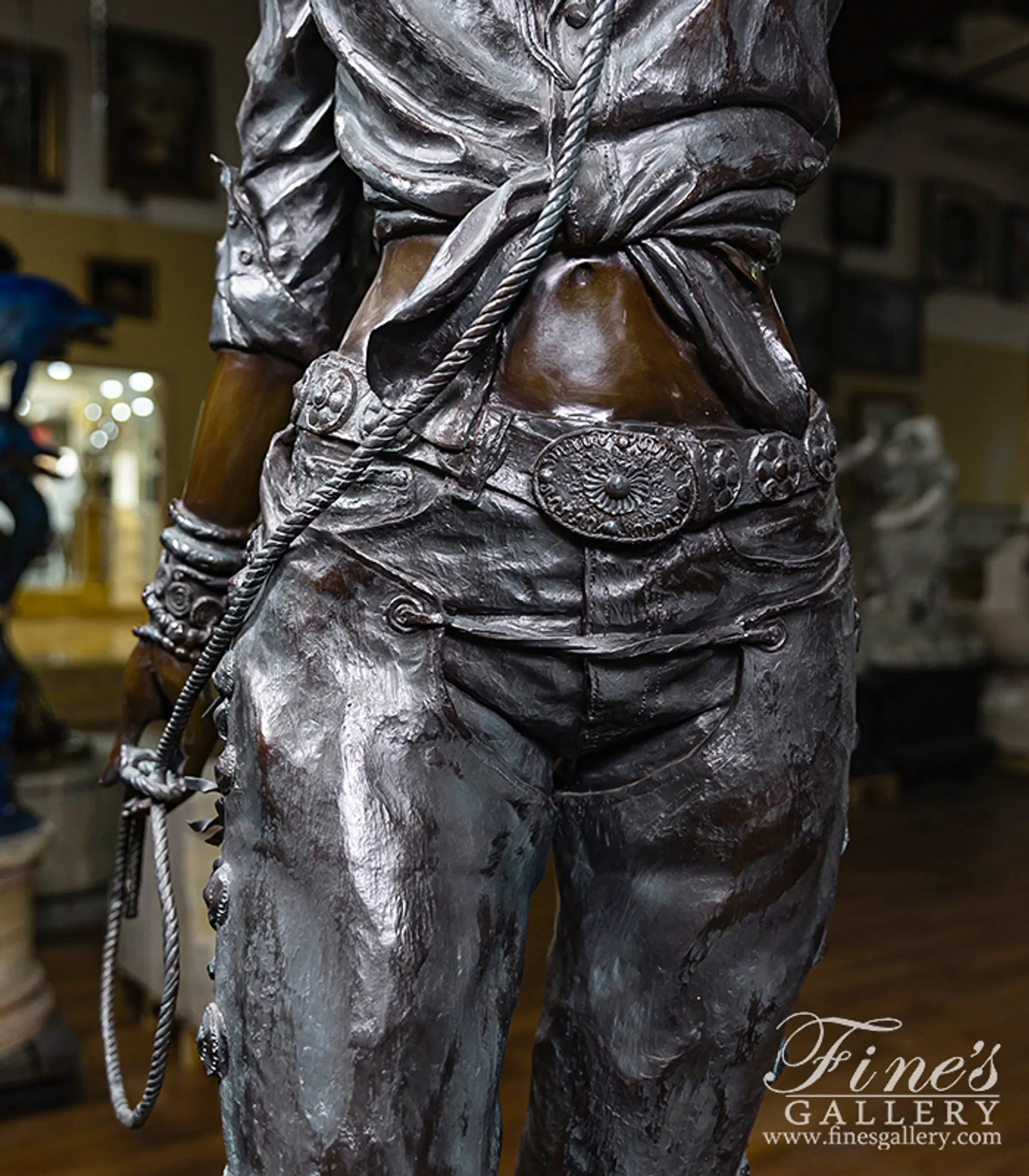 A Vintage Cowgirl Statue — Model BS-630 — detail view 4