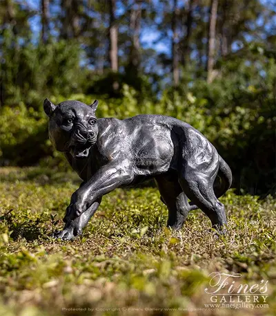 Bronze Panther Statue