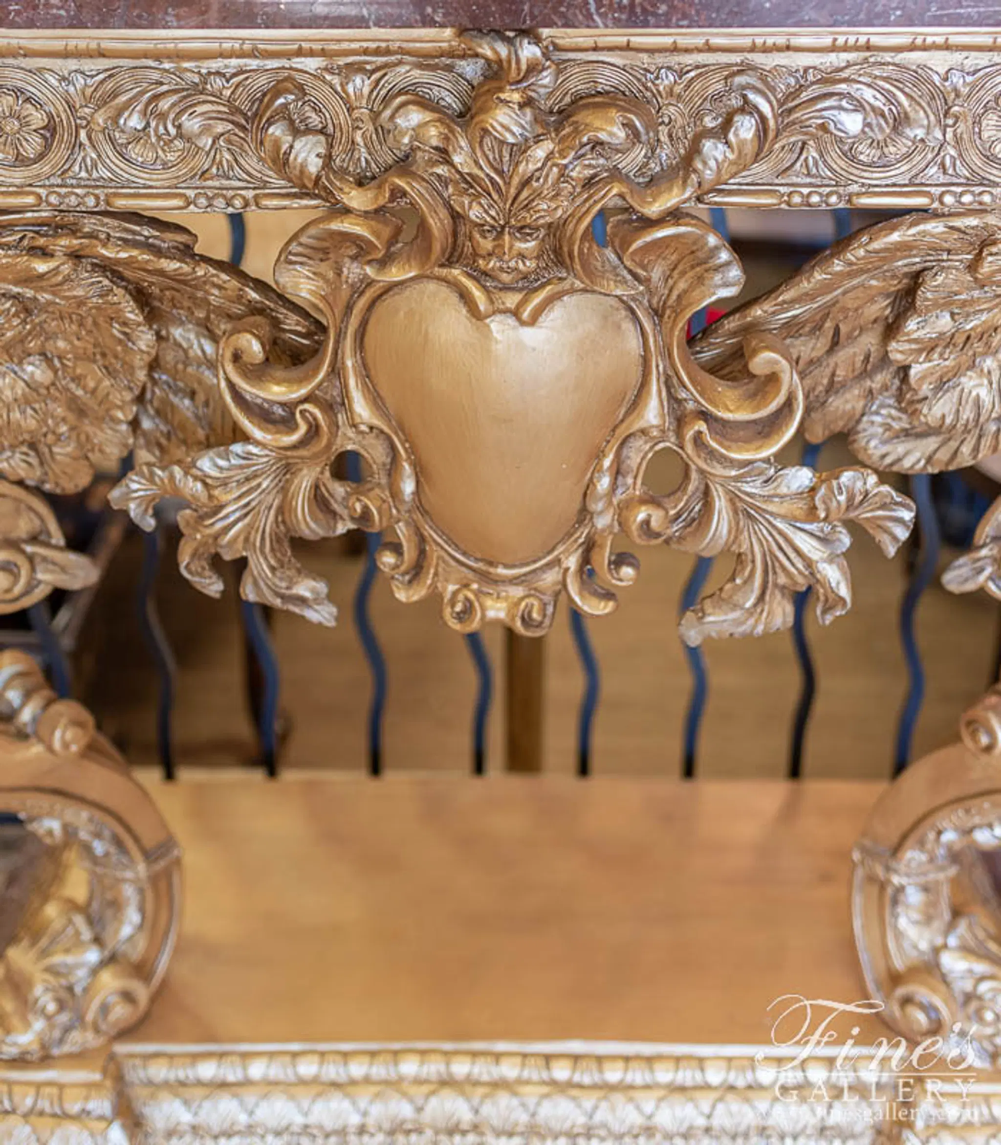 Bronze Table with Marble Top — Model BT-1186 — detail view 5