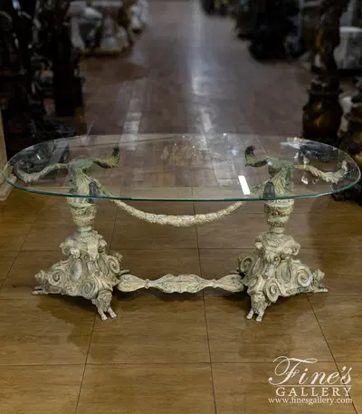 Patina Finish Bronze Louis XV Dining Table
