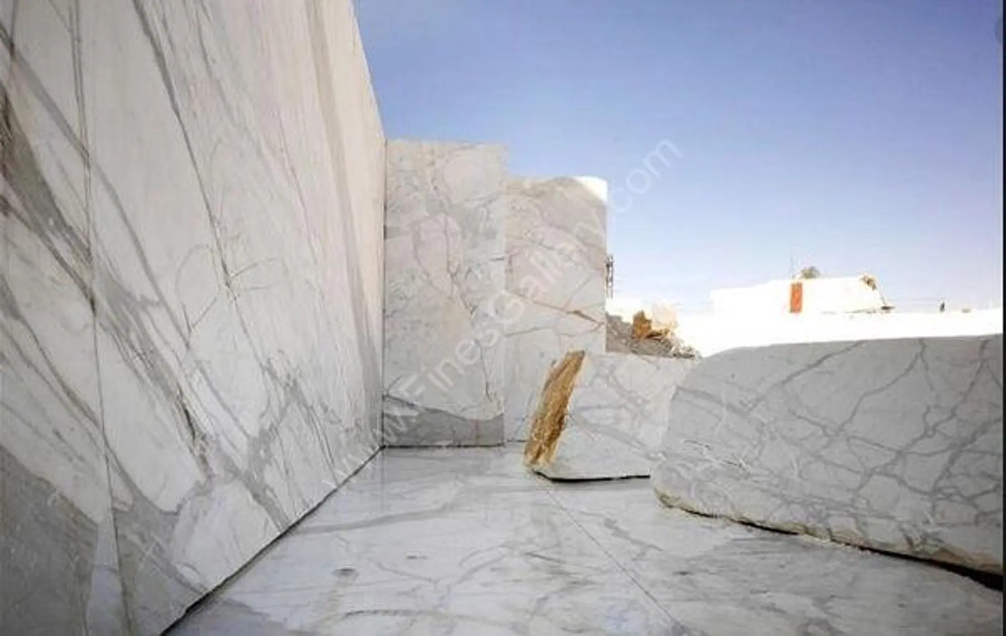 White Carrara Marble Columns Installation