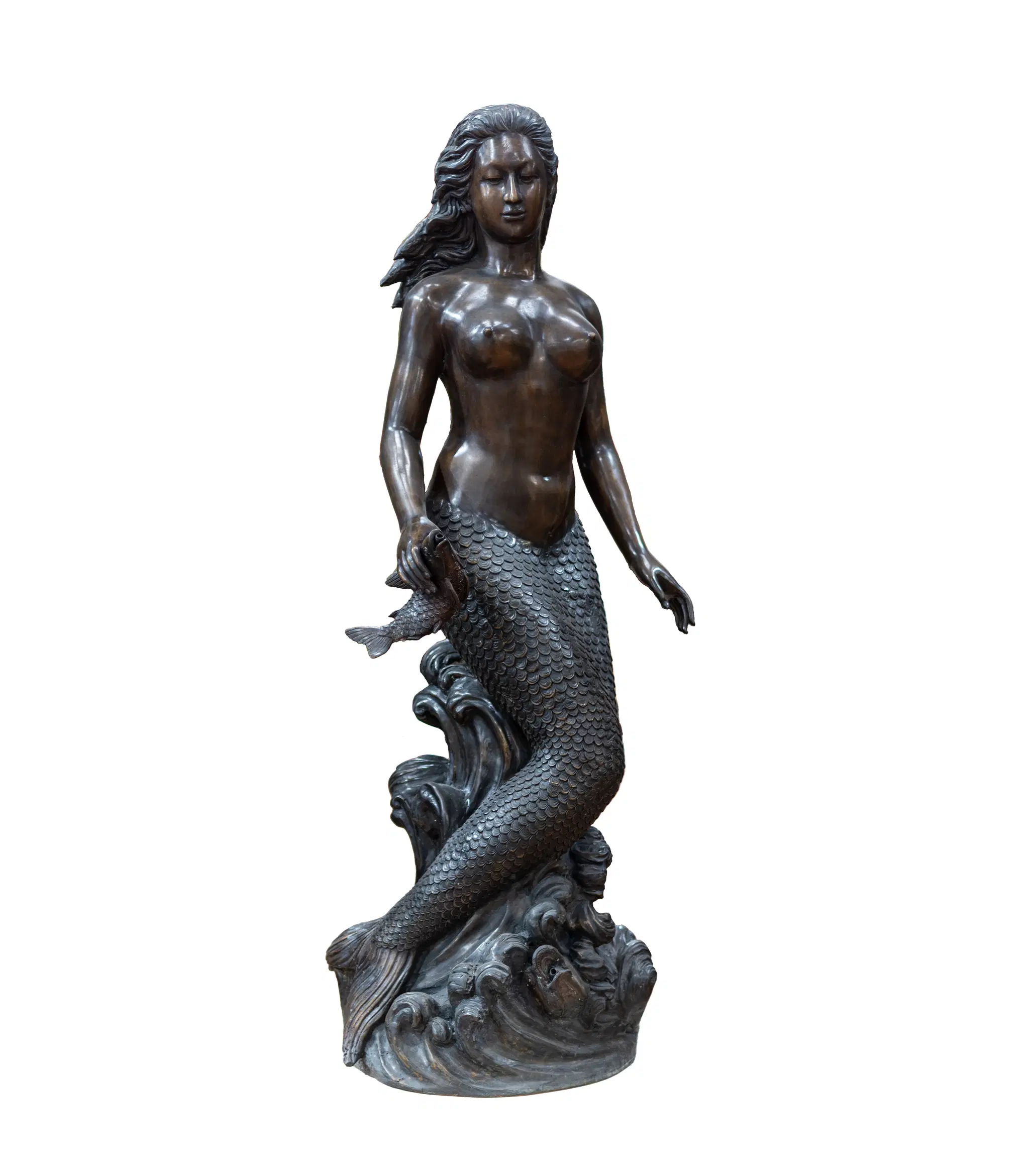Bronze Mermaid Dream Fountain — Model BF-827 — Hand-Crafted by Fine's Gallery