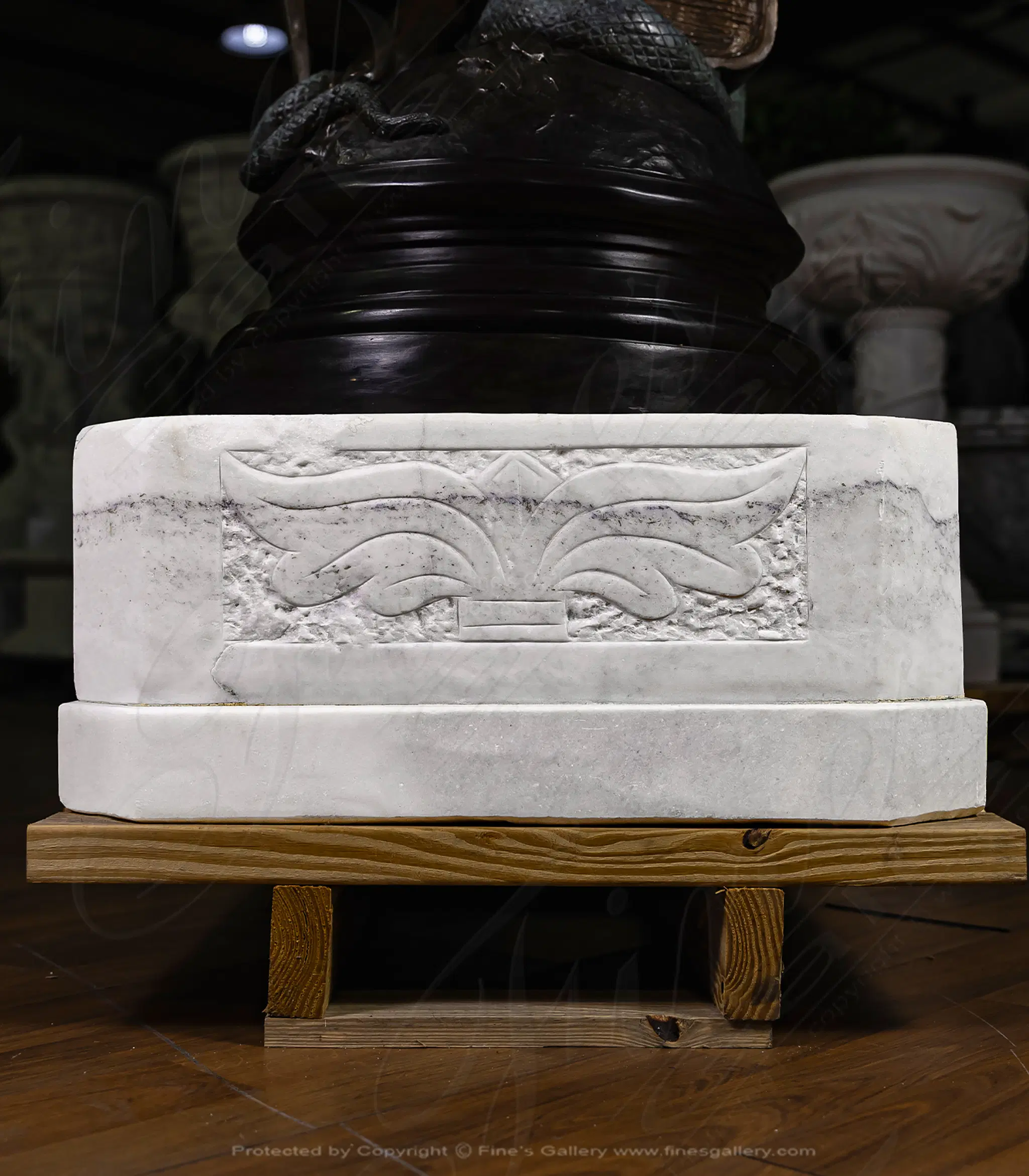 Vintage Decorative Marble Pedestal — Model MBS-370 — detail view 1