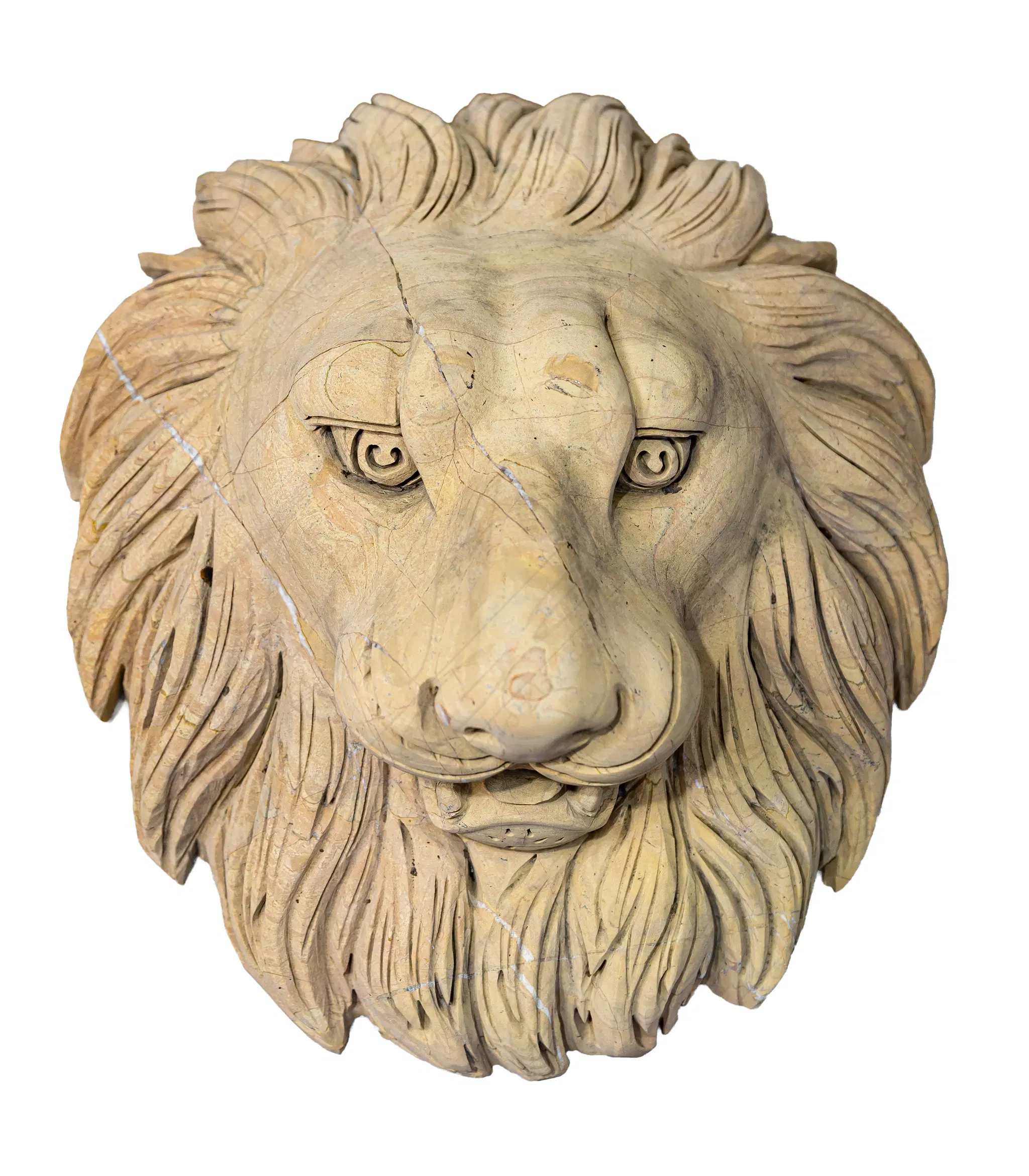 Lion Head Wall Fountain — Model MF-884 — Hand-Crafted by Fine's Gallery