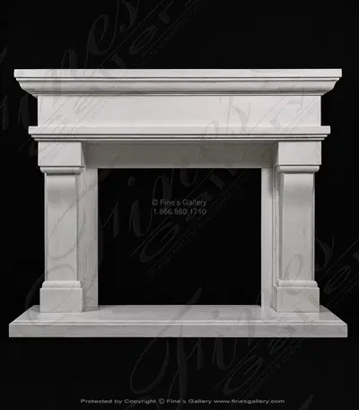 Minimalistic Mantel in Statuary Marble