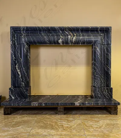 Deep Relief Bolection Style Mantel in Tropical Storm Quartz