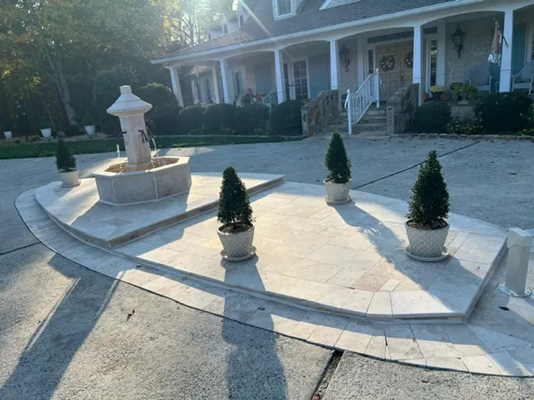 French Countryside Fountain Install