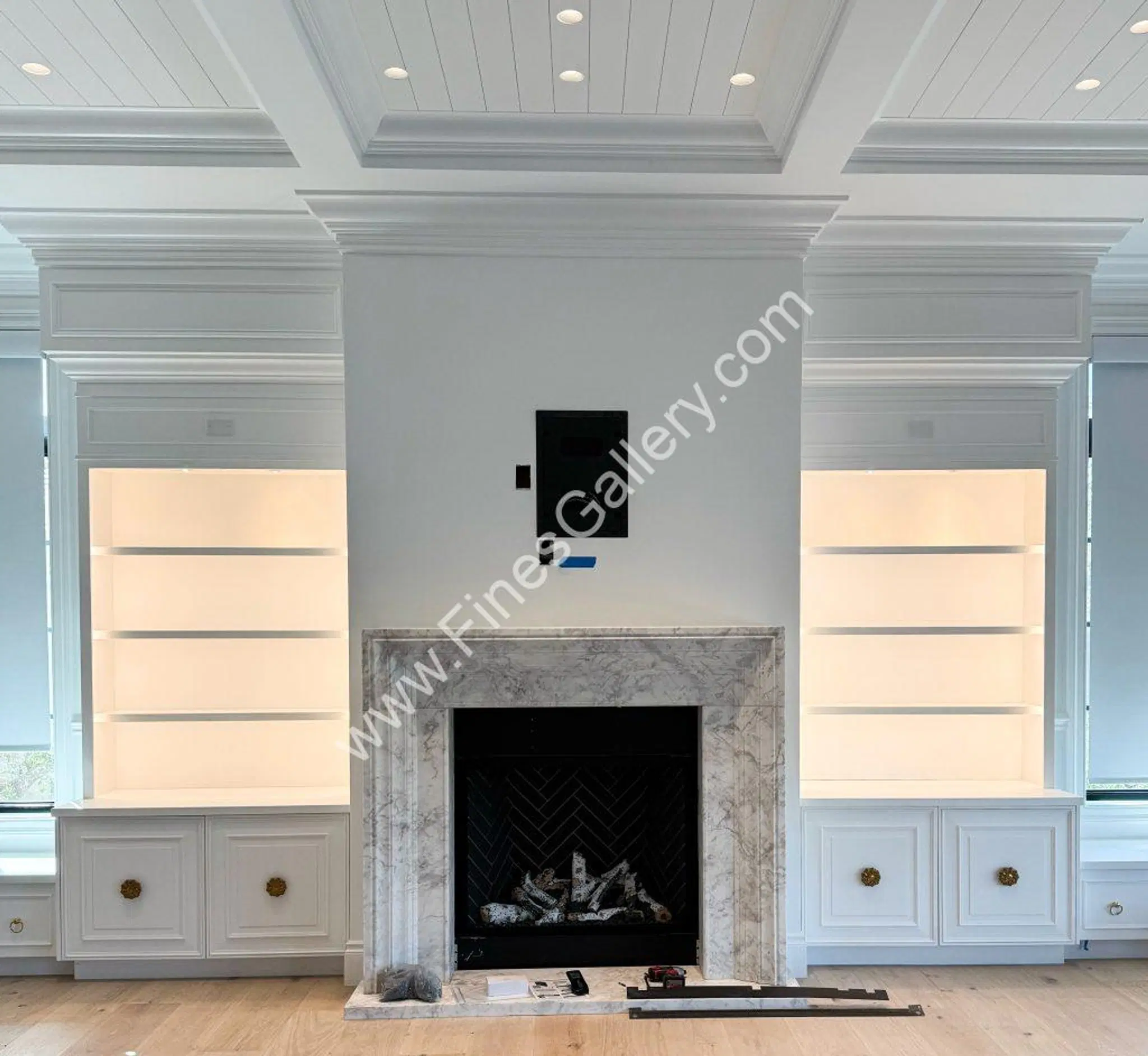 Recent Installations of Fine's Gallery's Natural Stone Fountains and Mantels ... via install partner
