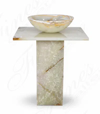 Modern Simplicity Onyx Bathroom Sink - Natural Light Tones - Marble Kitchen and Bath Collection