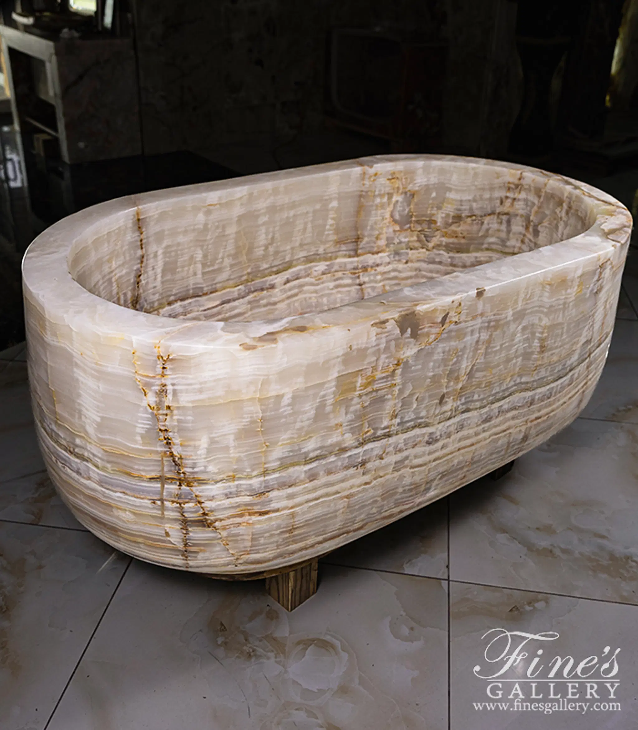 Onyx Tub — Model KB-170 — Hand-Crafted by Fine's Gallery