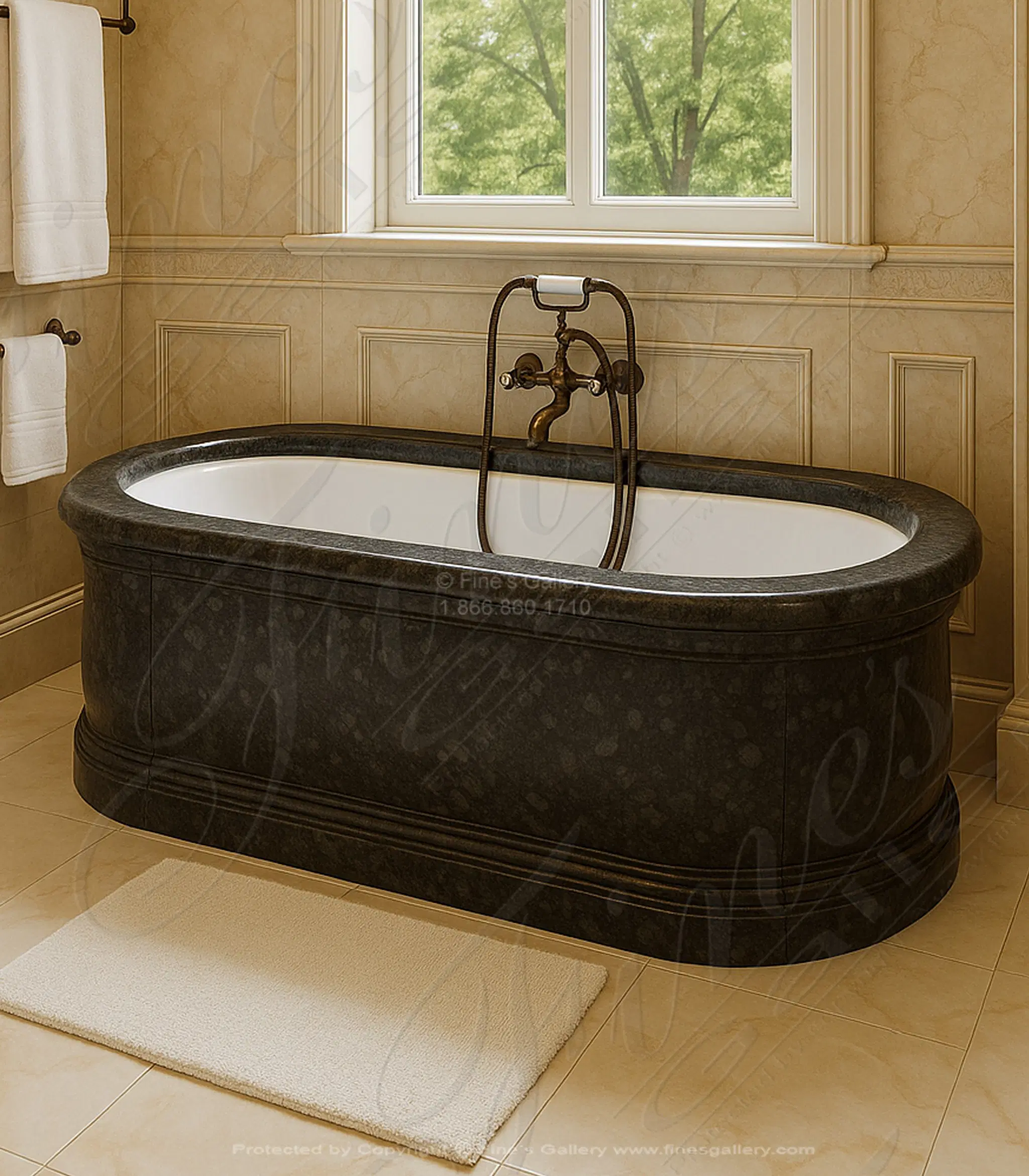 Pearl Black Granite Bath Tub