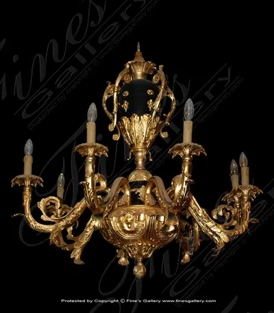 Ornate Gold Plated Chandelier