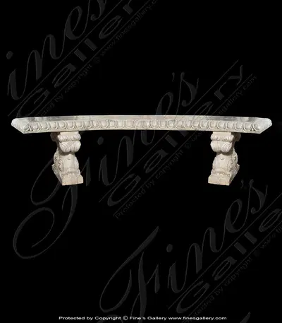 Simple Curve Marble Bench II