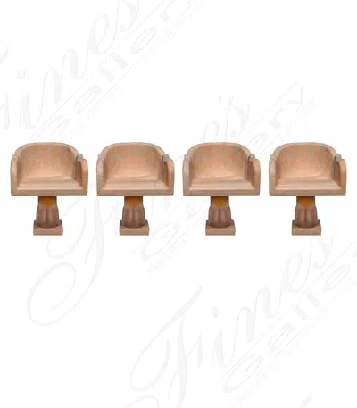 Luxurious Rosetta Exterior Marble Dining Chairs Set - Modern Elegant Seating Collection