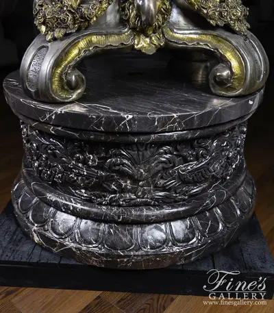 Circular Black Marble Base