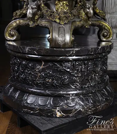 Circular Black Marble Base
