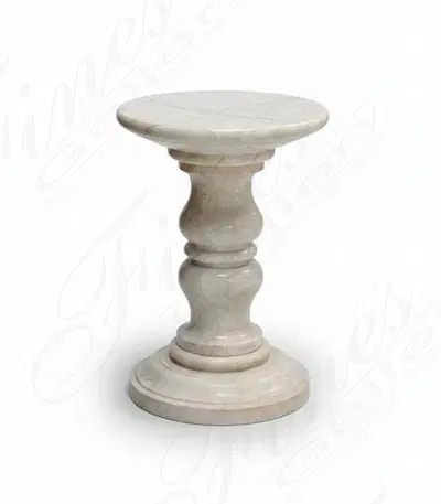 Fior Di Pesco Marble Base - Elegant Pink & Gray Natural Stone Pedestal - Custom Sizes Available